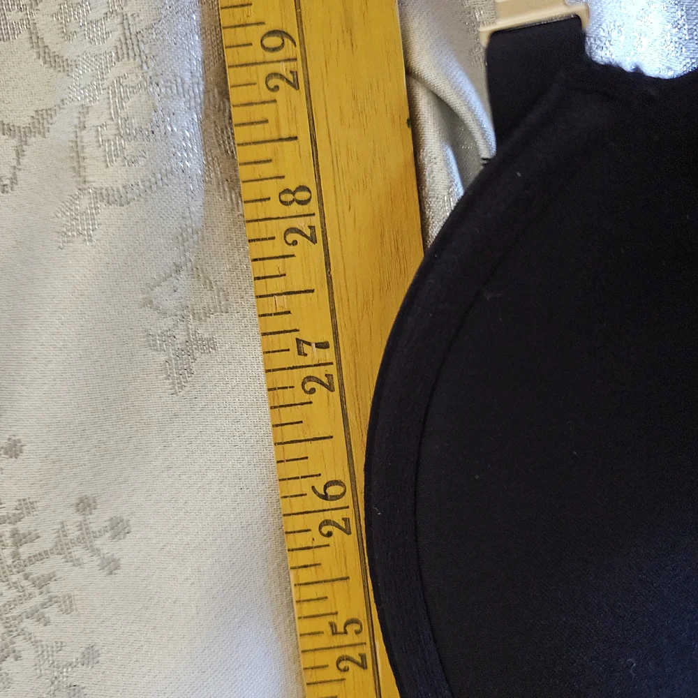 La Senza  Black Bra with Gold Lace Front Closure Racerback SZ 36C - Picture 6 of 11